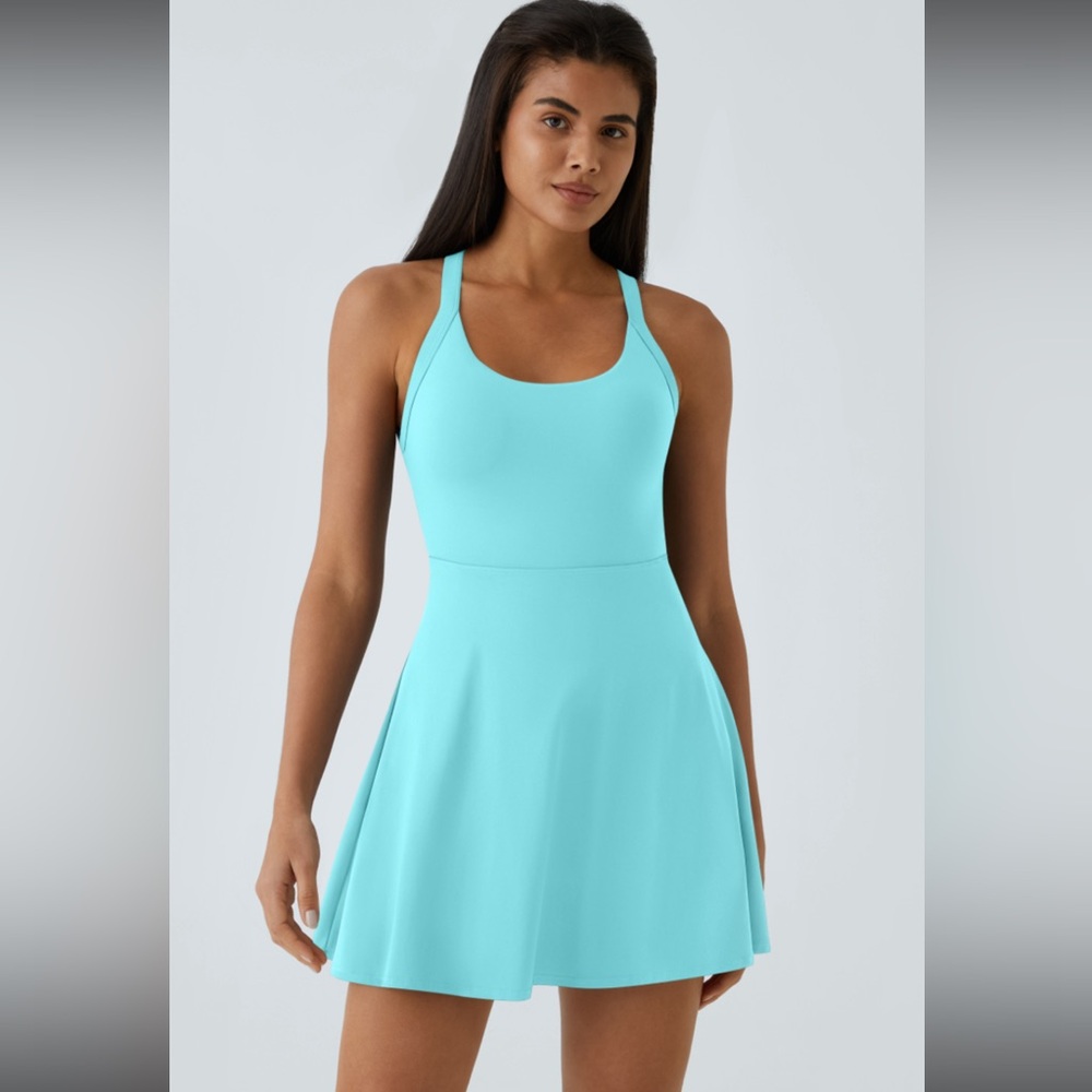 HALARA Backless Twisted Flare Dance Active Dress LongerLength Easy Peezy Edition